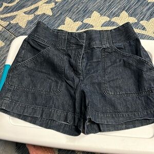 Dark blue jeans short size 8 loft shorts